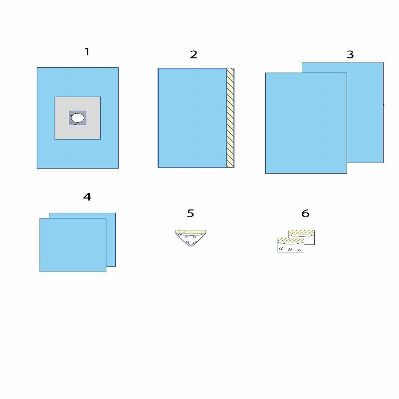 Комплект одягу та покриттів операційних нейрохірургічний (для вентрикуло-перитонеального шунтування) №1 Taipan-Pharm стерильний